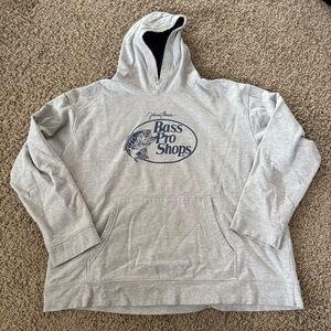 Bass Pro Shops Light Gray Hoodie with Blue Logo